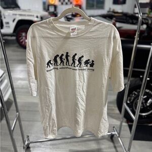 Vintage Cream Evolution Graphic T-Shirt